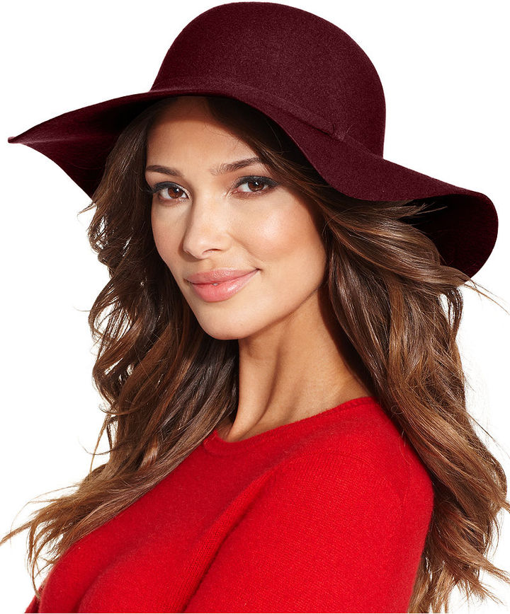 burgundy womens floppy hat