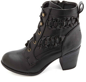 black boots with detailed accents