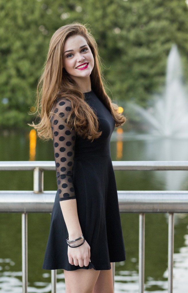 black polka dot express dress