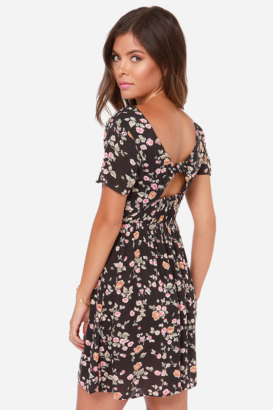 billabong open back floral dress