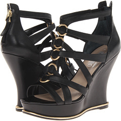 guess black and gold wedge