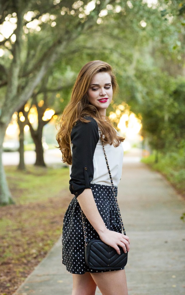 black and white sheer shirt