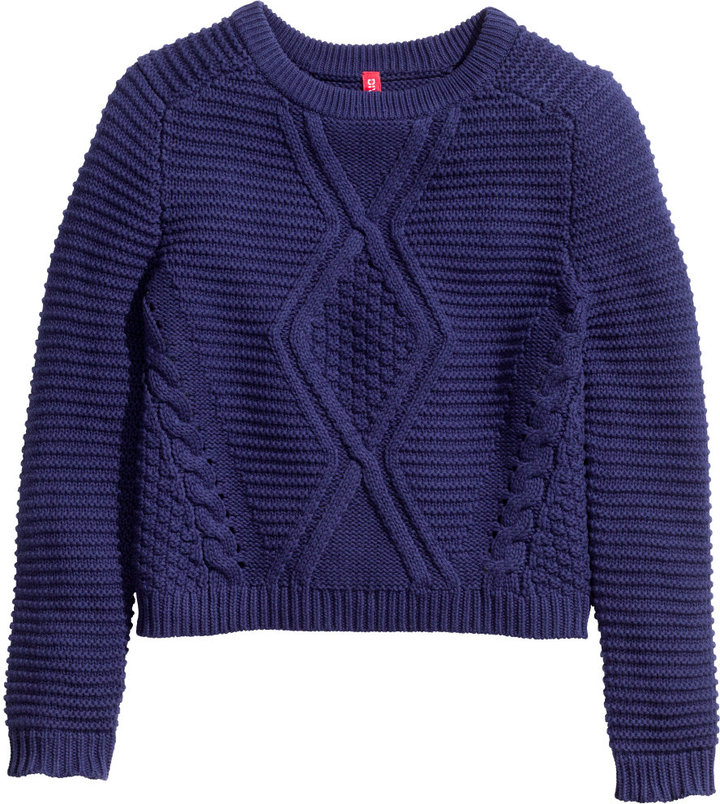 Blue Textured Sweater